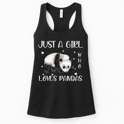 Just A Girl Who Loves Pandas Womens Tank Top