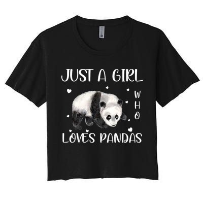Just A Girl Who Loves Pandas Crop Top