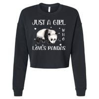Just A Girl Who Loves Pandas Cropped Pullover Crew