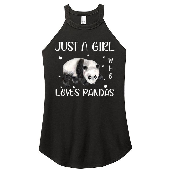 Just A Girl Who Loves Pandas Women's Perfect Tri Rocker Tank