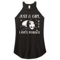 Just A Girl Who Loves Pandas Women's Perfect Tri Rocker Tank