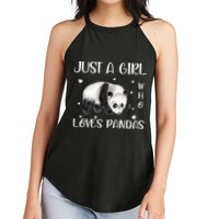 Just A Girl Who Loves Pandas Women's Perfect Tri Rocker Tank