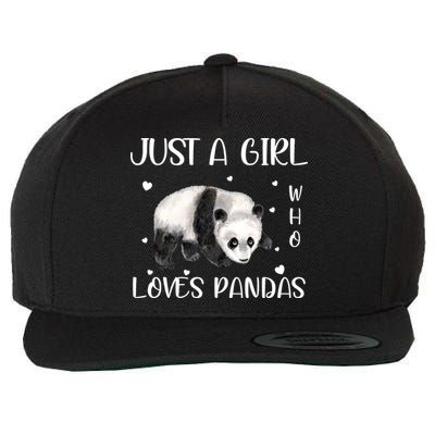 Just A Girl Who Loves Pandas Wool Snapback Cap