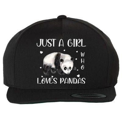 Just A Girl Who Loves Pandas Wool Snapback Cap