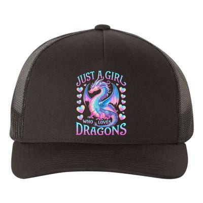 Just A Girl Who Loves Dragons Cute Dragon Yupoong Adult 5-Panel Trucker Hat