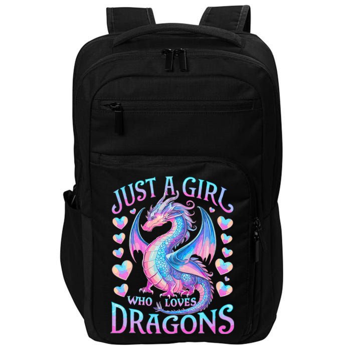 Just A Girl Who Loves Dragons Cute Dragon Impact Tech Backpack