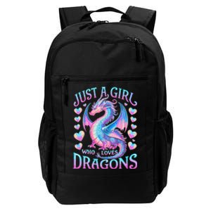 Just A Girl Who Loves Dragons Cute Dragon Daily Commute Backpack