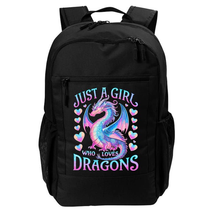 Just A Girl Who Loves Dragons Cute Dragon Daily Commute Backpack