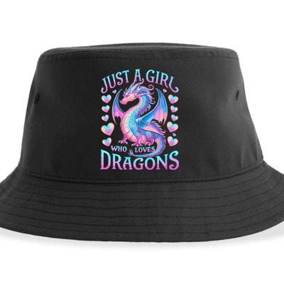 Just A Girl Who Loves Dragons Cute Dragon Sustainable Bucket Hat