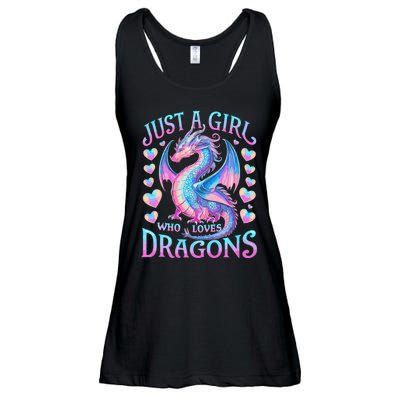 Just A Girl Who Loves Dragons Cute Dragon Ladies Essential Flowy Tank