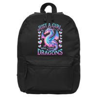 Just A Girl Who Loves Dragons Cute Dragon 16 in Basic Backpack