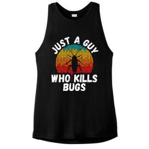 Just A Guy Who Kills Bugs Pest Control Exterminator Ladies PosiCharge Tri-Blend Wicking Tank