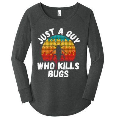 Just A Guy Who Kills Bugs Pest Control Exterminator Women's Perfect Tri Tunic Long Sleeve Shirt