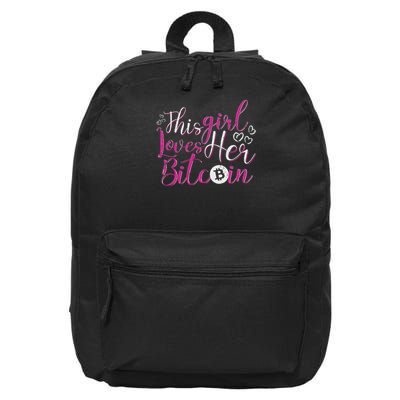 Just A Girl Who Loves Her Bitcoin Cryptocurrency Coin Lover 16 in Basic Backpack