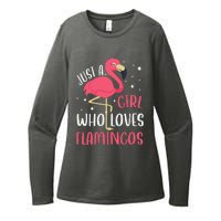 Just A Girl Who Likes Flamingos Womens CVC Long Sleeve Shirt