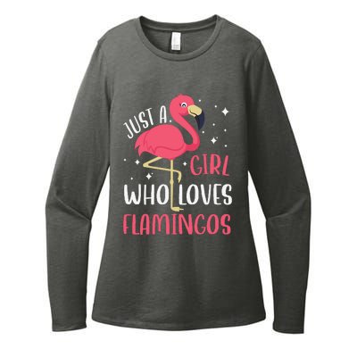 Just A Girl Who Likes Flamingos Womens CVC Long Sleeve Shirt