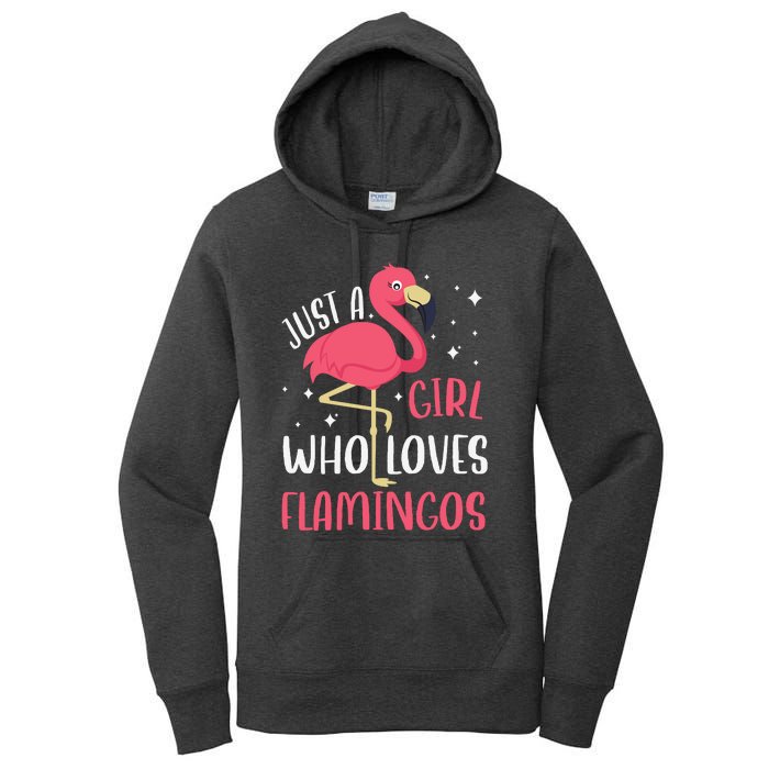 Just A Girl Who Likes Flamingos Women's Pullover Hoodie