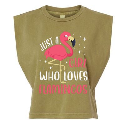 Just A Girl Who Likes Flamingos Garment-Dyed Women's Muscle Tee