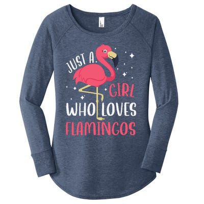 Just A Girl Who Likes Flamingos Women's Perfect Tri Tunic Long Sleeve Shirt