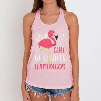 Just A Girl Who Likes Flamingos Women's Knotted Racerback Tank