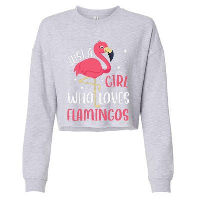 Just A Girl Who Likes Flamingos Cropped Pullover Crew