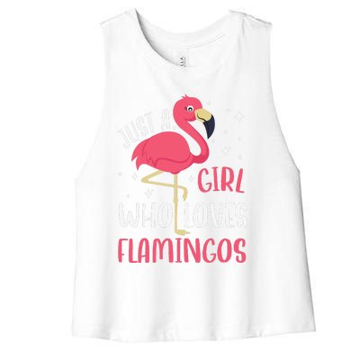 Just A Girl Who Likes Flamingos Women's Racerback Cropped Tank