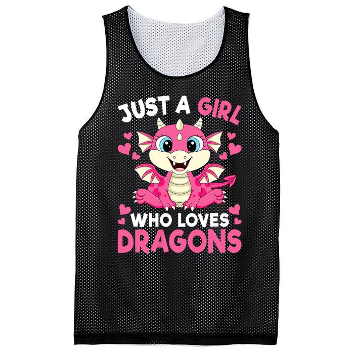 Just A Girl Who Loves Dragons Mesh Reversible Basketball Jersey Tank