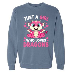 Just A Girl Who Loves Dragons Garment-Dyed Sweatshirt