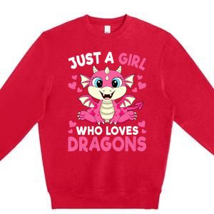 Just A Girl Who Loves Dragons Premium Crewneck Sweatshirt