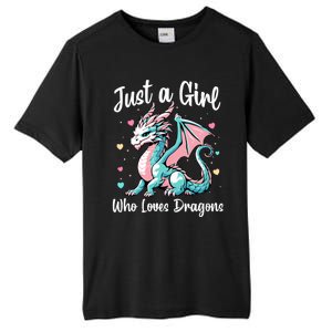 Just A Girl Who Loves Dragons Cute Dragon Pastel Color Tall Fusion ChromaSoft Performance T-Shirt