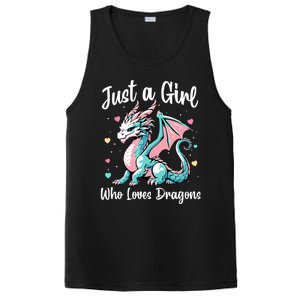 Just A Girl Who Loves Dragons Cute Dragon Pastel Color PosiCharge Competitor Tank