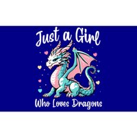 Just A Girl Who Loves Dragons Cute Dragon Pastel Color Bumper Sticker