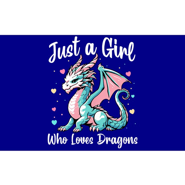 Just A Girl Who Loves Dragons Cute Dragon Pastel Color Bumper Sticker