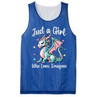 Just A Girl Who Loves Dragons Cute Dragon Pastel Color Mesh Reversible Basketball Jersey Tank