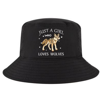 Just A Girl Who Loves Wolves Cool Comfort Performance Bucket Hat