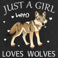 Just A Girl Who Loves Wolves 7 Panel Mesh Trucker Snapback Hat