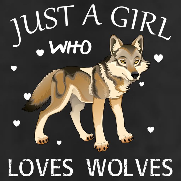 Just A Girl Who Loves Wolves 7 Panel Mesh Trucker Snapback Hat