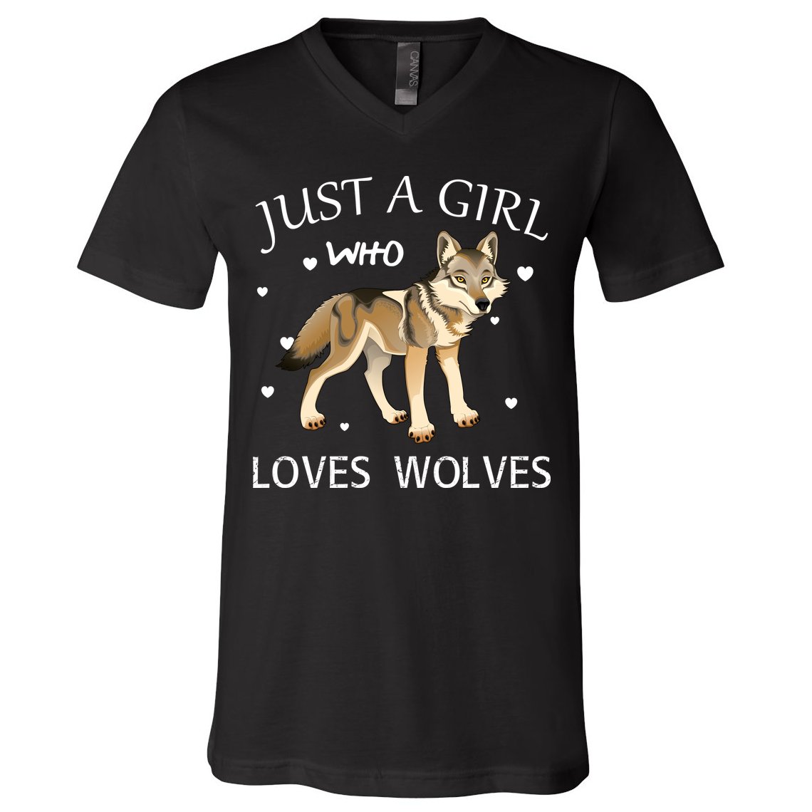 Just A Girl Who Loves Wolves V-Neck T-Shirt
