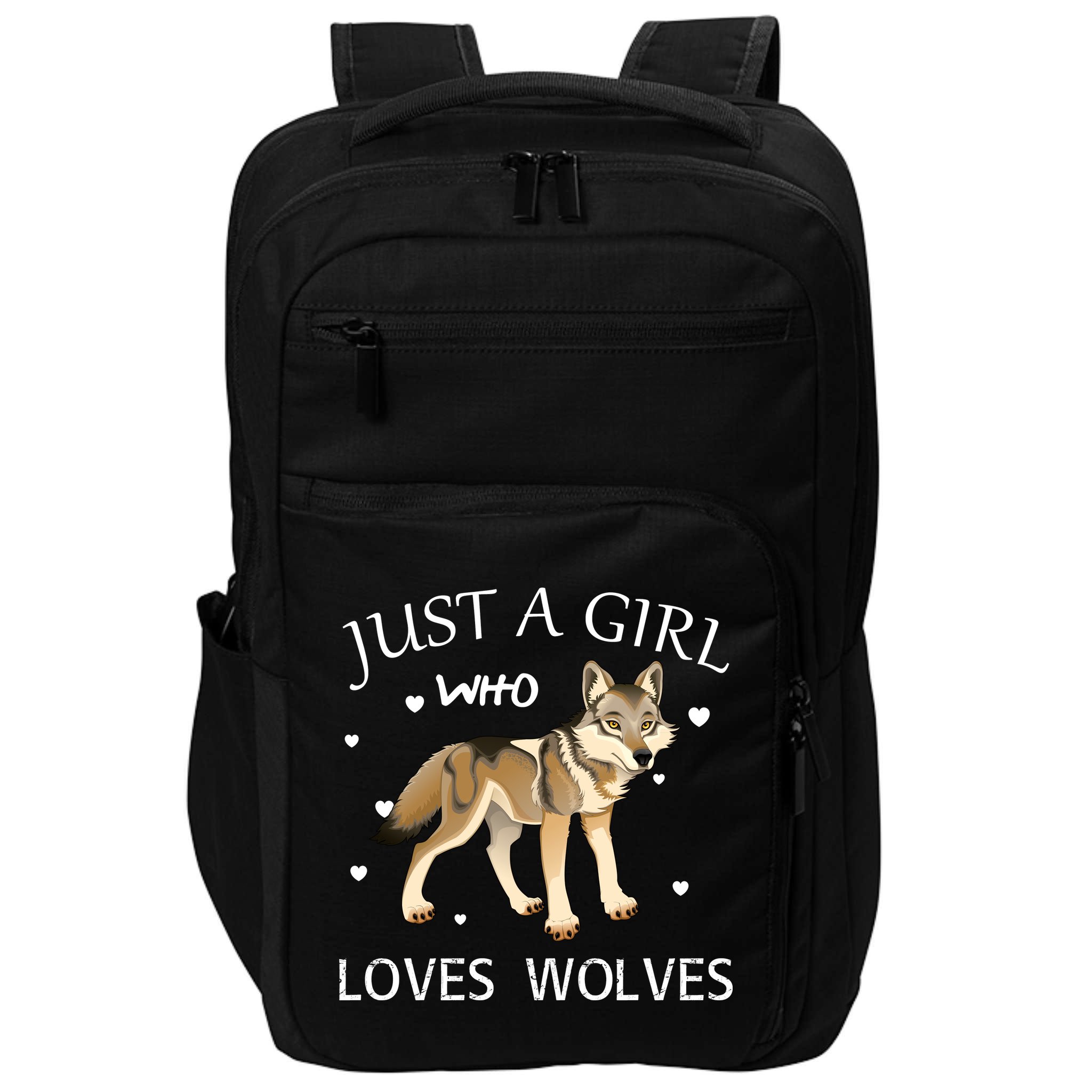 Just A Girl Who Loves Wolves Impact Tech Backpack