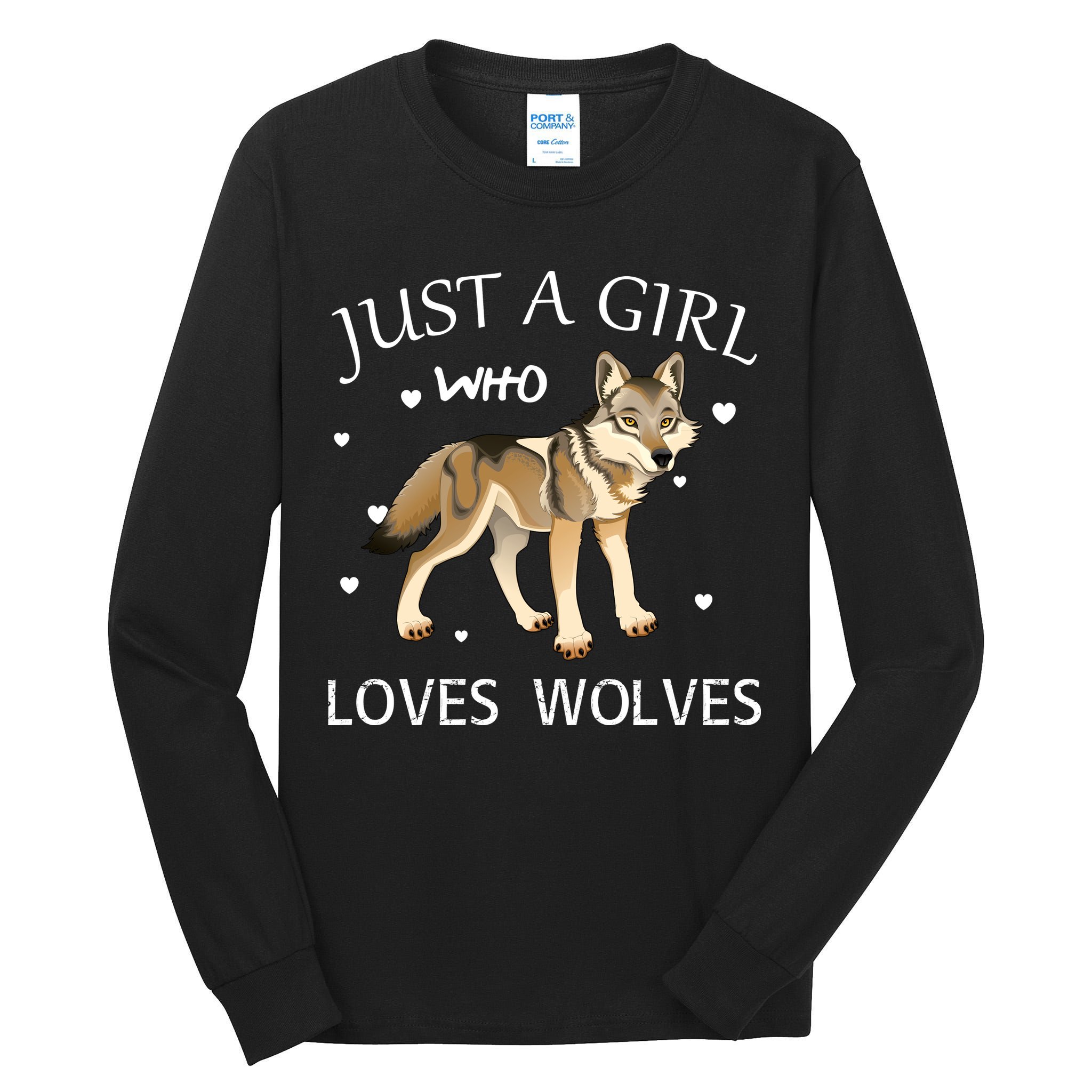 Just A Girl Who Loves Wolves Tall Long Sleeve T-Shirt