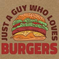 Just A Guy Who Loves Burgers Cotton Canvas Backpack