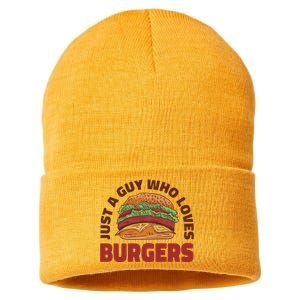 Just A Guy Who Loves Burgers Sustainable Knit Beanie