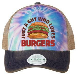 Just A Guy Who Loves Burgers Legacy Tie Dye Trucker Hat