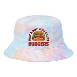 Just A Guy Who Loves Burgers Tie Dye Newport Bucket Hat