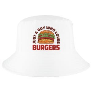 Just A Guy Who Loves Burgers Cool Comfort Performance Bucket Hat