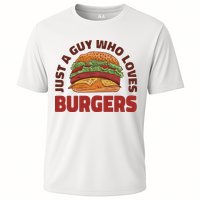 Just A Guy Who Loves Burgers Cooling Performance Crew T-Shirt