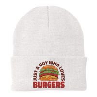 Just A Guy Who Loves Burgers Knit Cap Winter Beanie