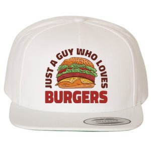 Just A Guy Who Loves Burgers Wool Snapback Cap