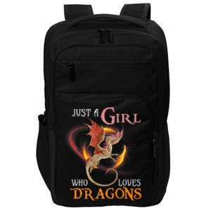 Just A Girl Who Loves Dragons Impact Tech Backpack