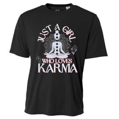 Just A Girl Who Loves Karma Peace Divine Feminine Novelties Cooling Performance Crew T-Shirt